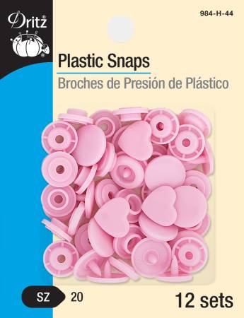 Pink Heart - Plastic Snaps - Dritz