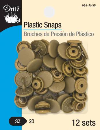 Gold - Plastic Snaps - Dritz
