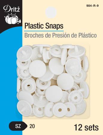 White - Plastic Snaps - Dritz