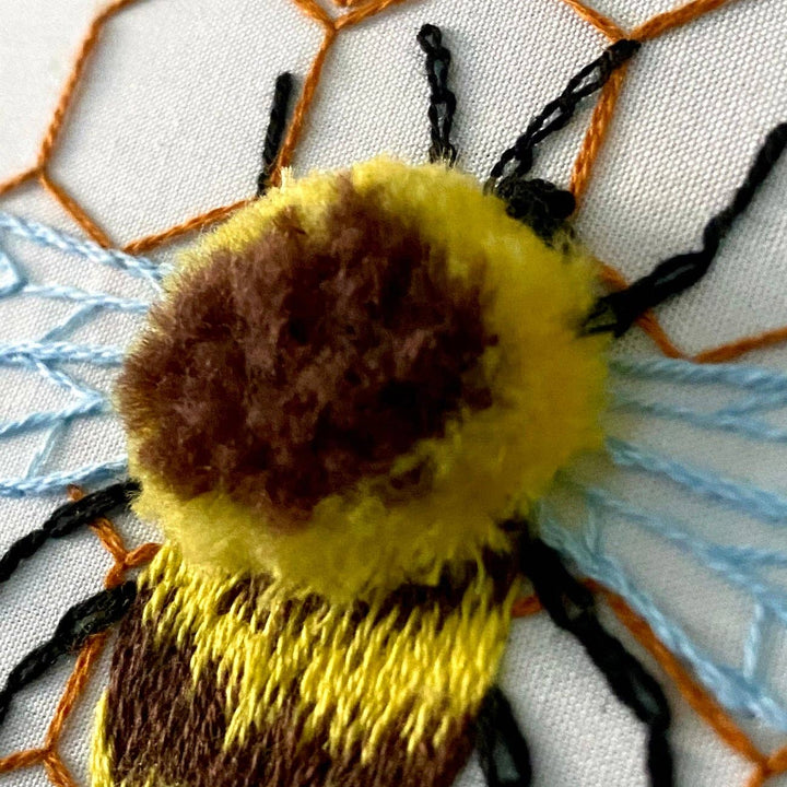 Fuzzy Bumblebee Craft DIY Embroidery Kit