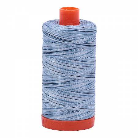 Aurifil Mako Cotton Thread 50WT - 4669 Variegated Stonewash Blues