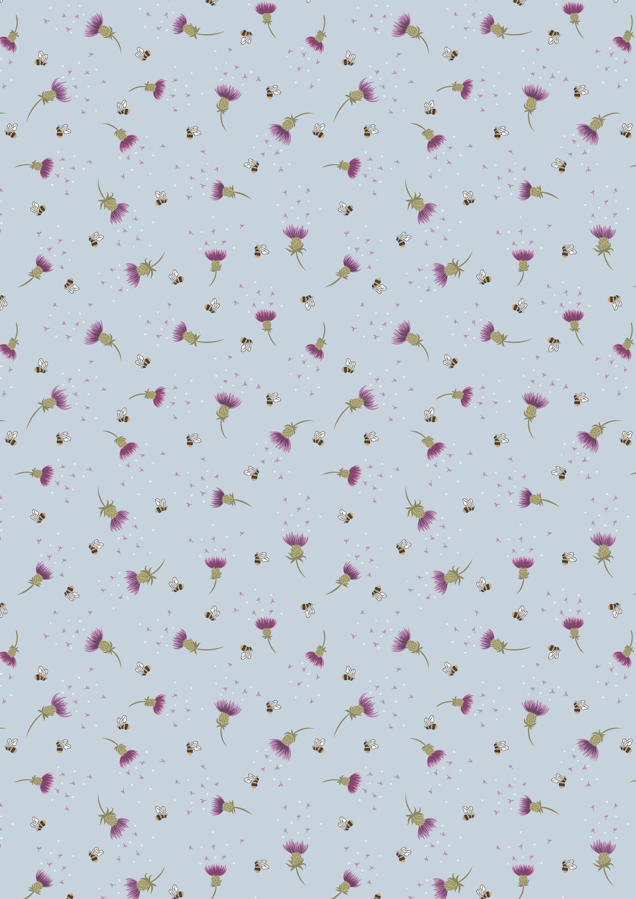 A Celtic Summer - Bee Thistle - Blue - A988B