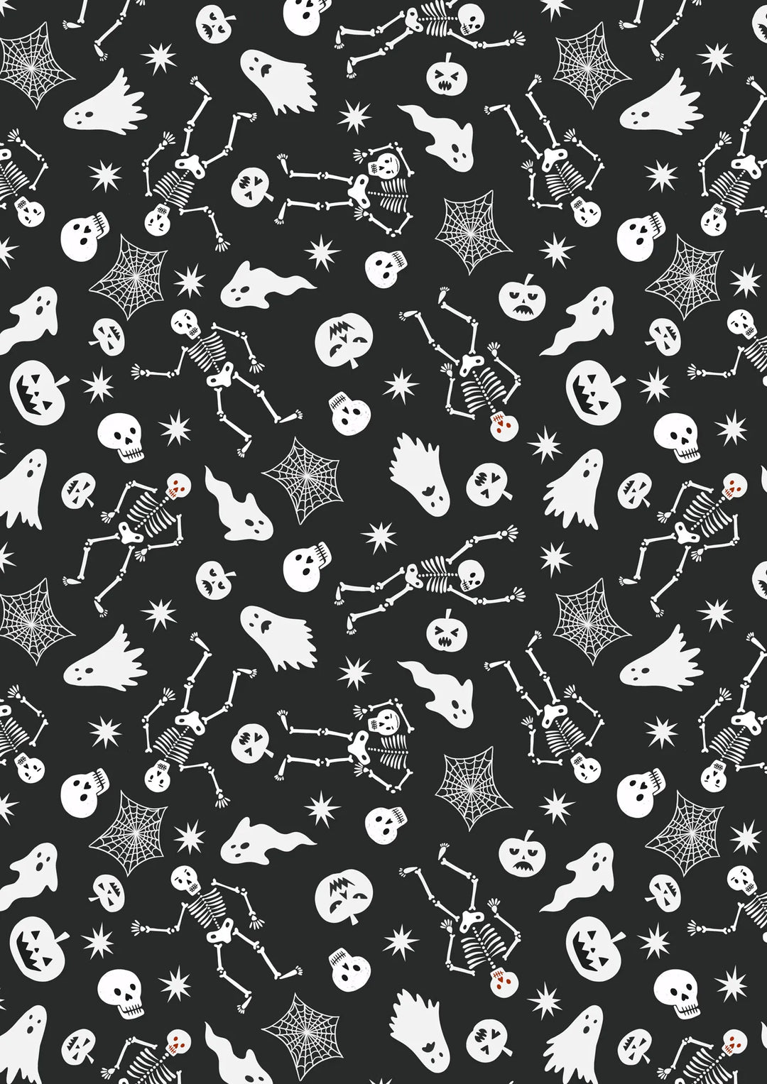 Witchy Woods - Spooky Friends on Black - A885C