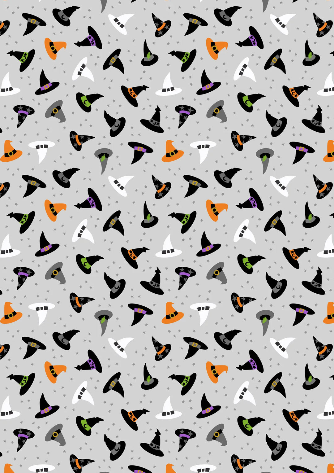 Witchy Woods - Witches Hats on Ghostly Grey - A886A