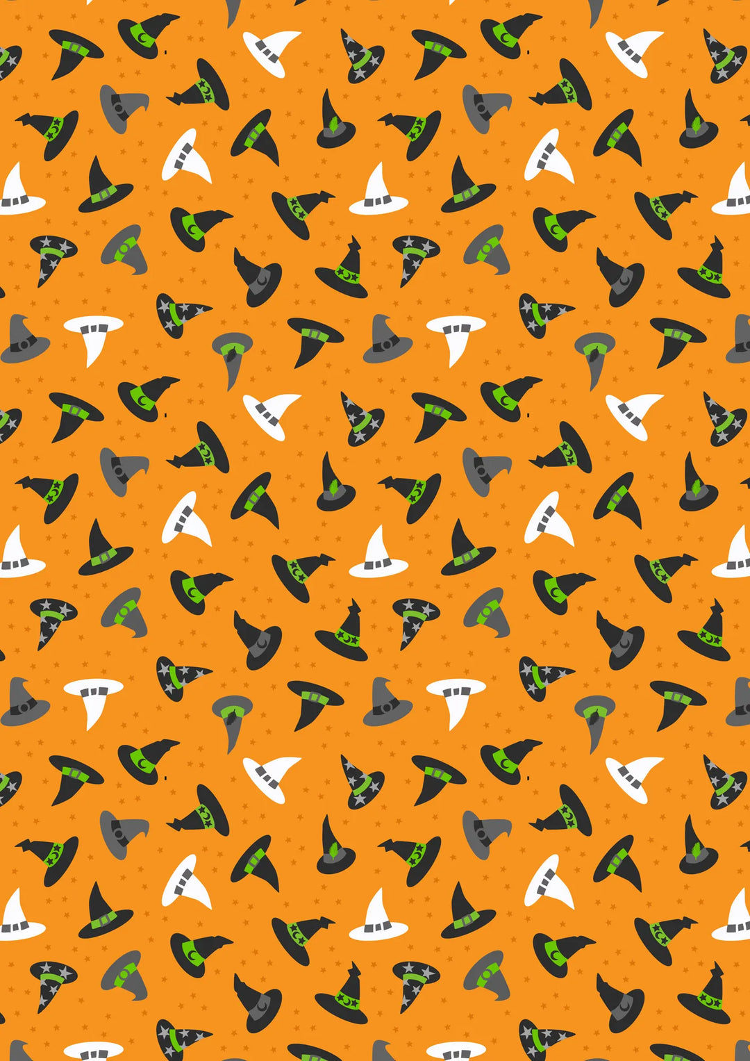 Witchy Woods - Witches Hats on Halloween Orange - A886B