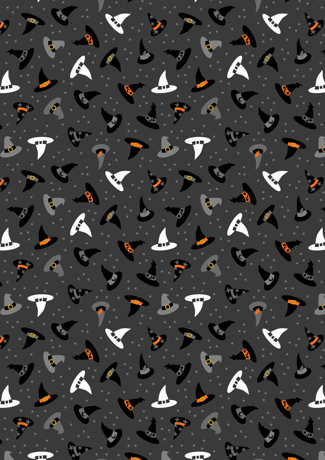 Witchy Woods - Witches Hats on Dark Grey - A886C