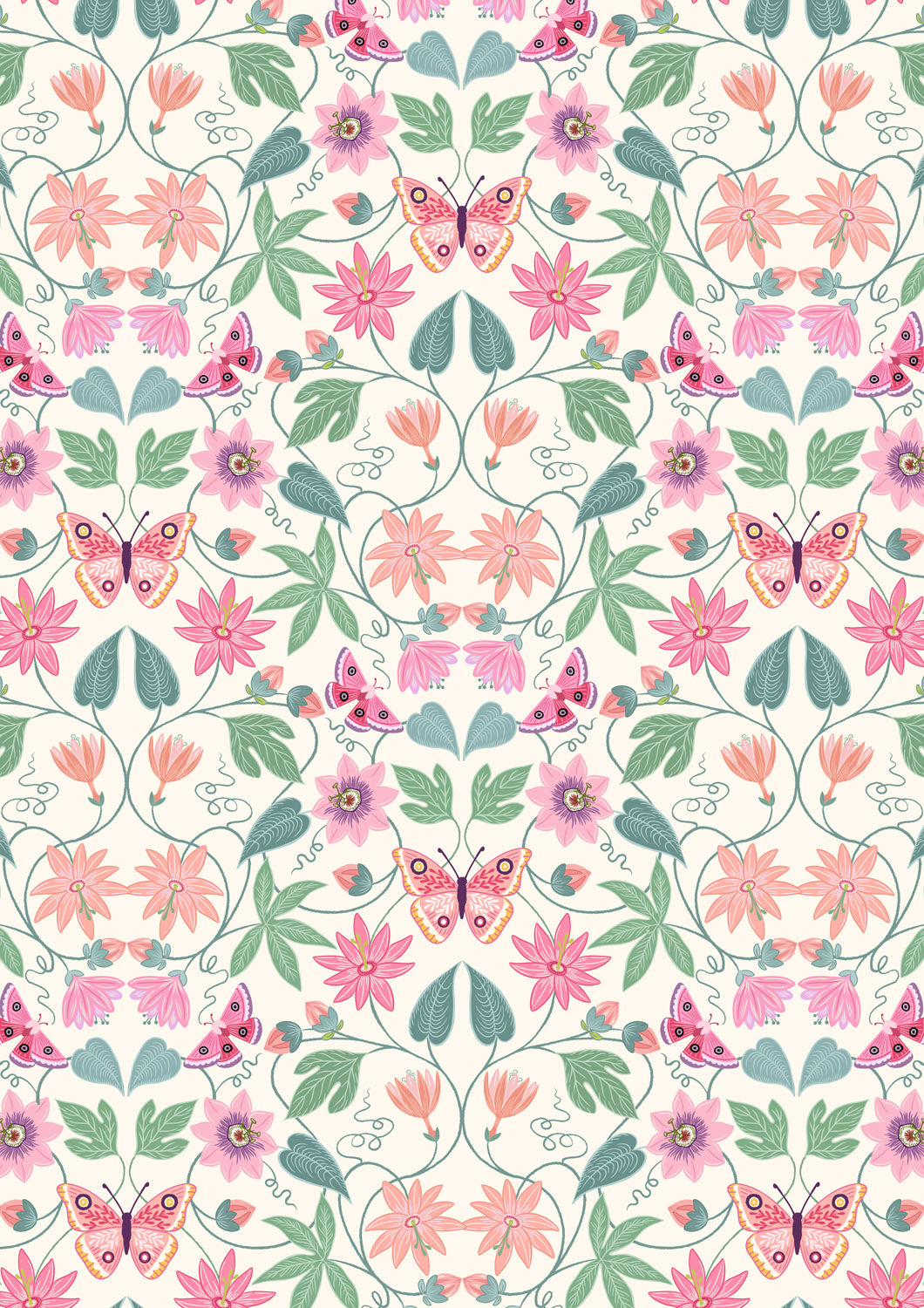 Botanical Oasis - Botanical Butterfly - Cream - A985A