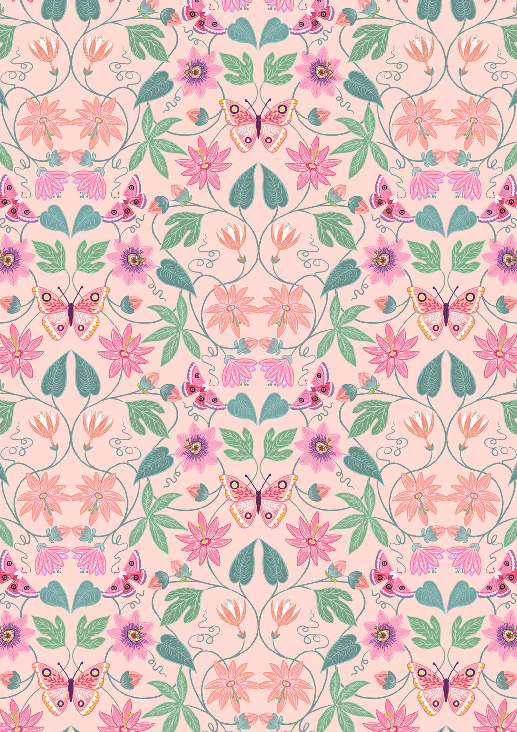 Botanical Oasis - Botanical Butterfly - Pink - A985B