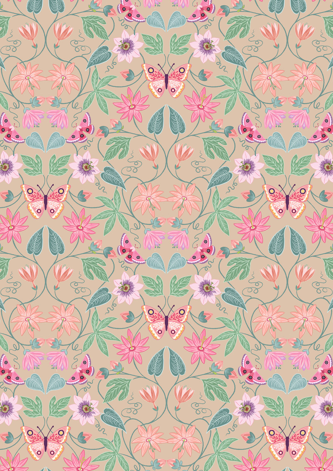 Botanical Oasis - Botanical Butterfly - Natural - A985C