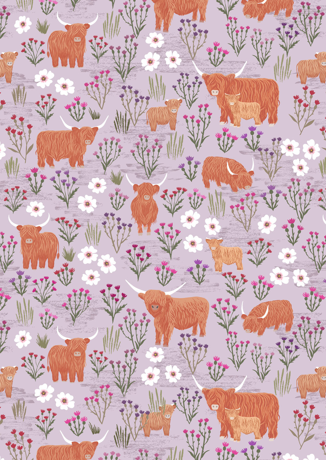 A Celtic Summer - Summer Meadow - Highland on Light Heather - A987C