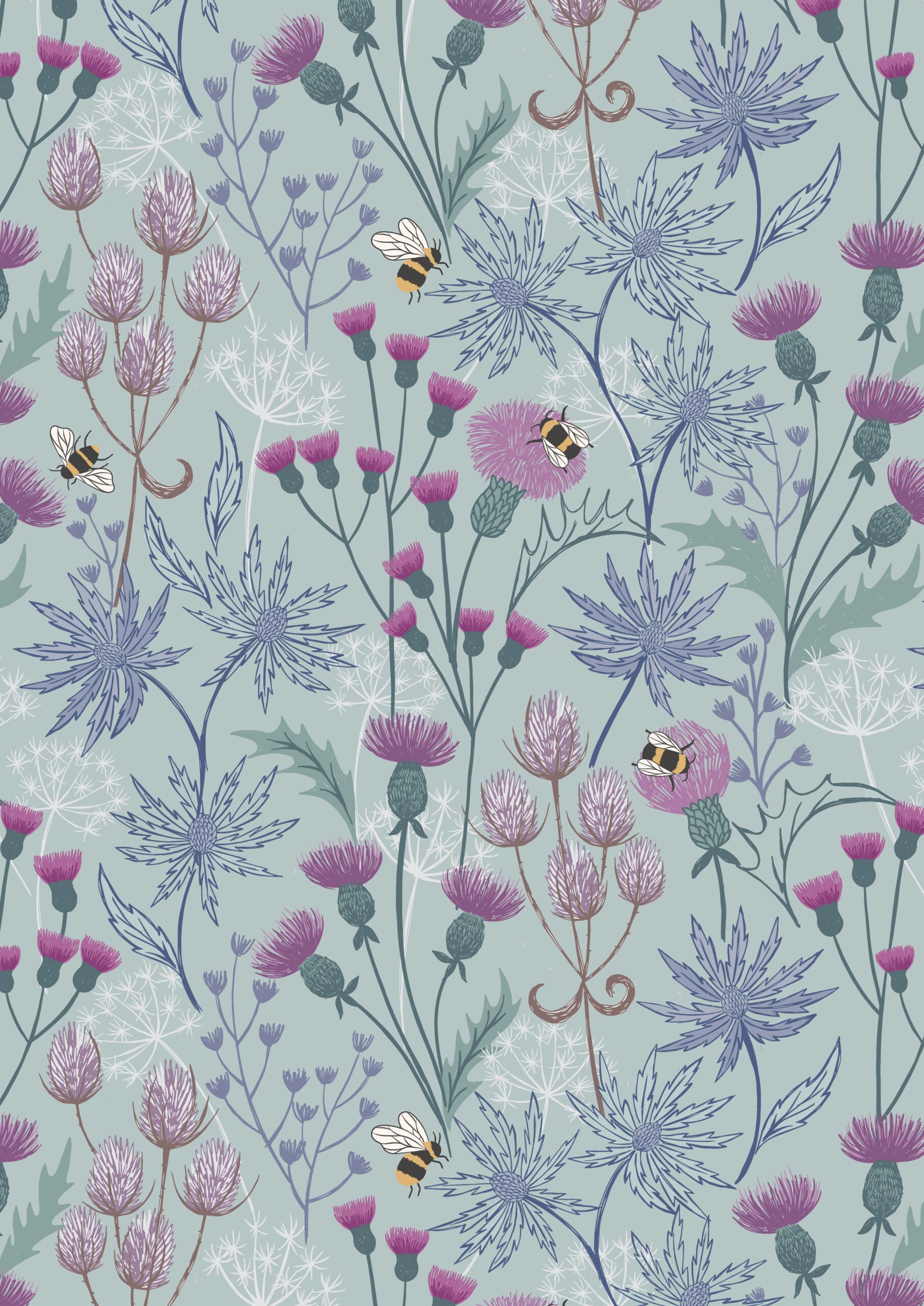 A Celtic Summer - Celtic Floral - Blue - A991B