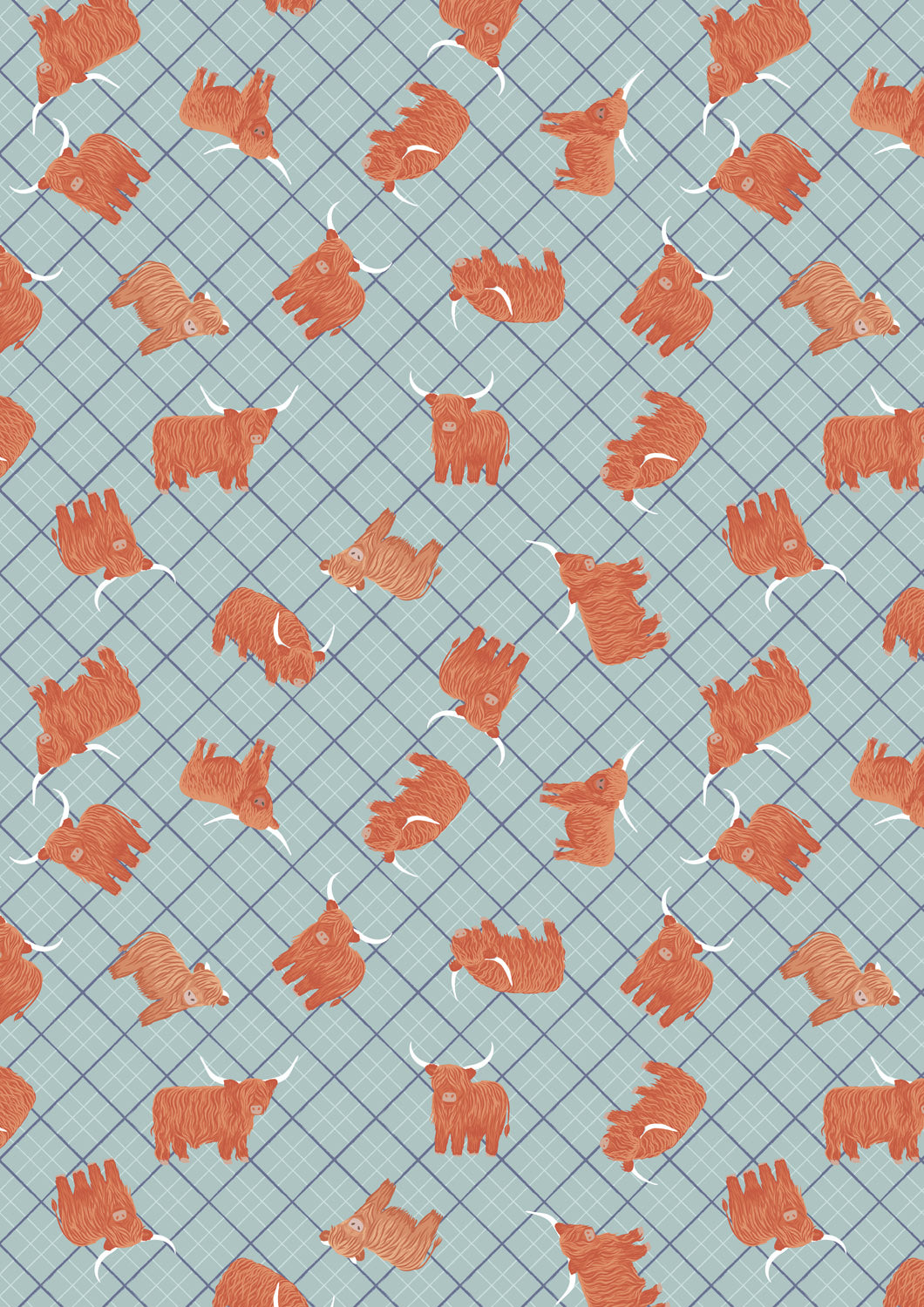 A Celtic Summer - Highlands Check - Blue - A992B