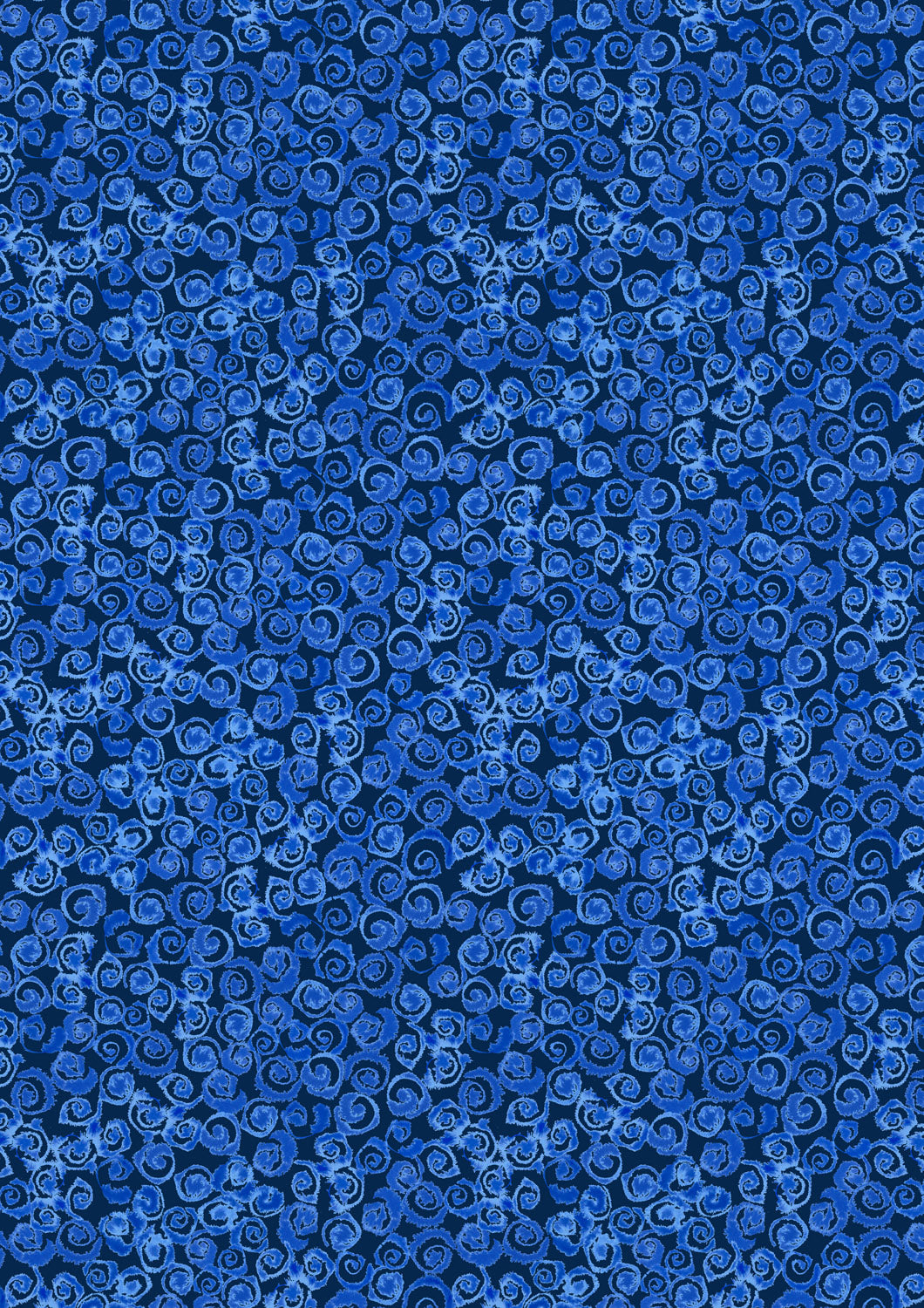 Porcelain and Sea Glass - Watery Swirls - Dark Blue - A999C