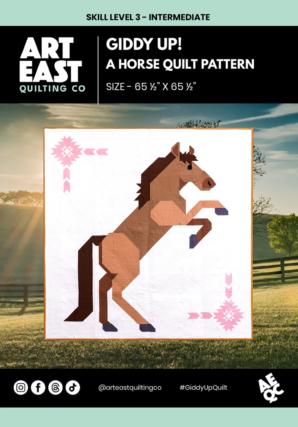 Giddy Up - A Horse Quilt Pattern - Art East Quilting Co.