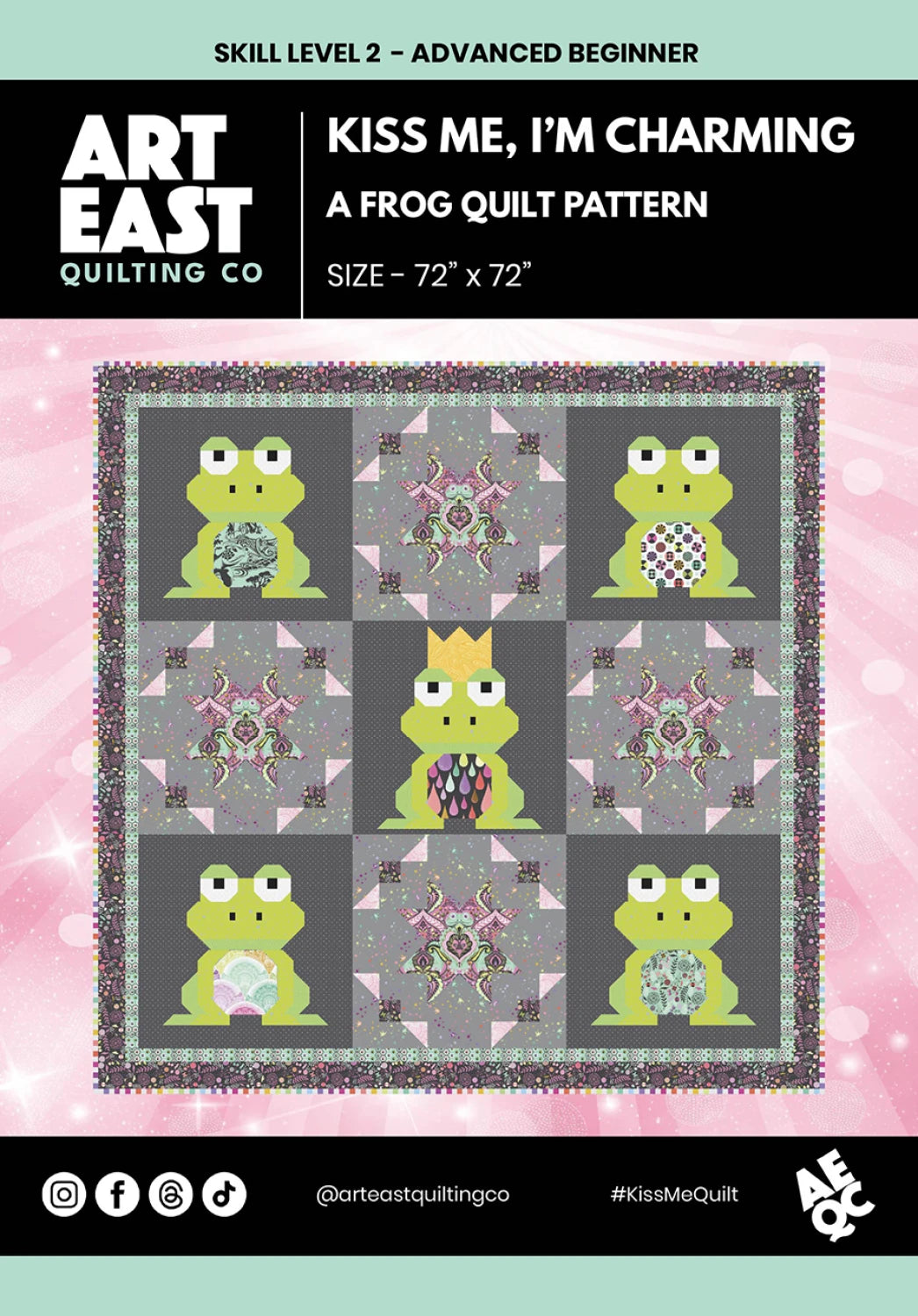 Kiss Me, I'm Charming Quilt Pattern - Art East Quilting Co.