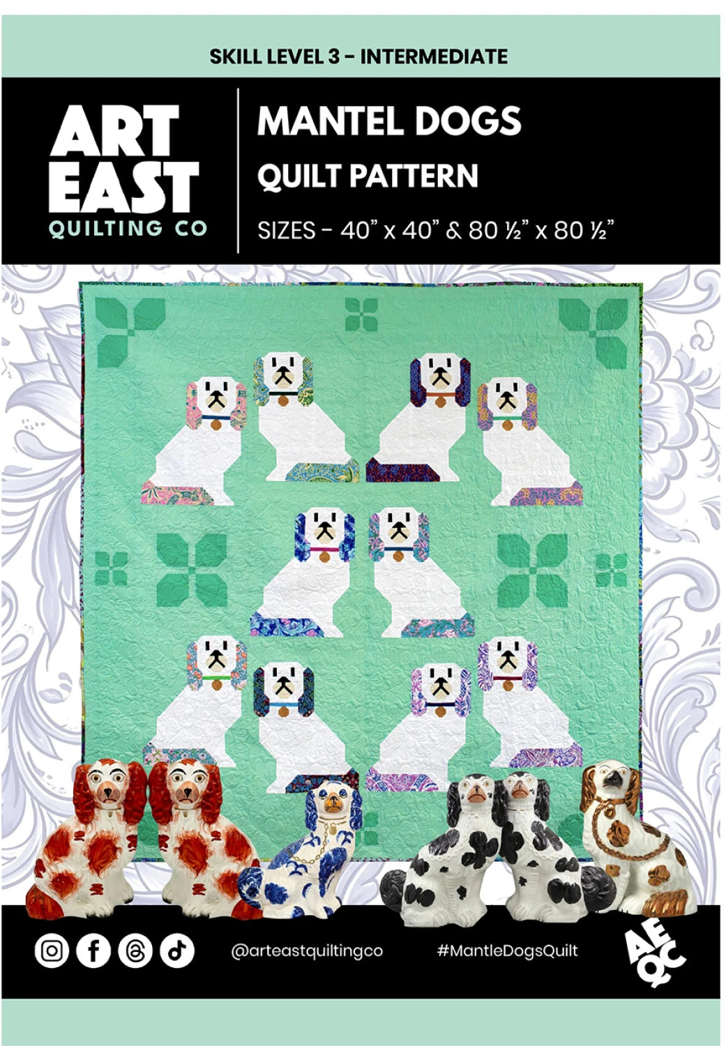Mantel Dogs Quilt Pattern - Art East Quilting Co.
