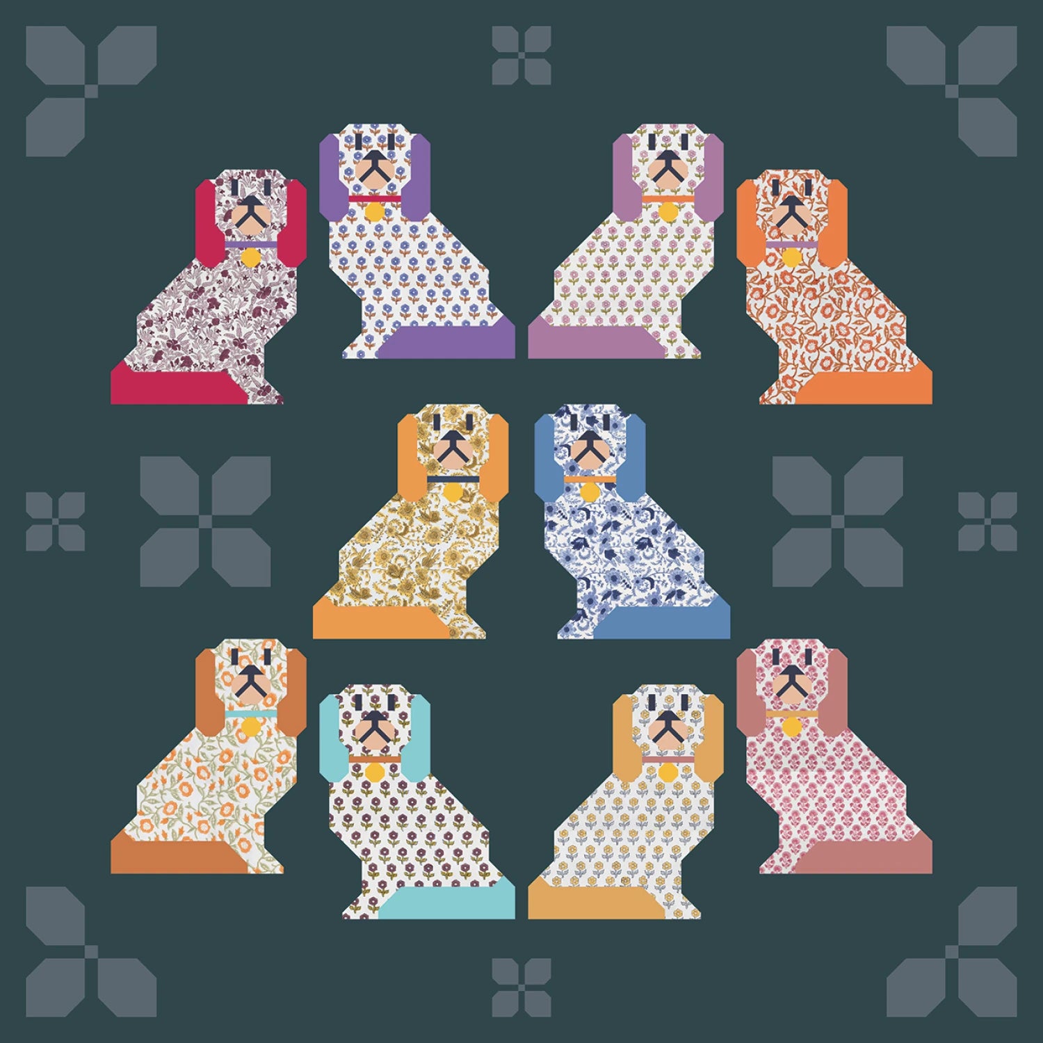 Mantel Dogs Quilt Pattern - Art East Quilting Co.