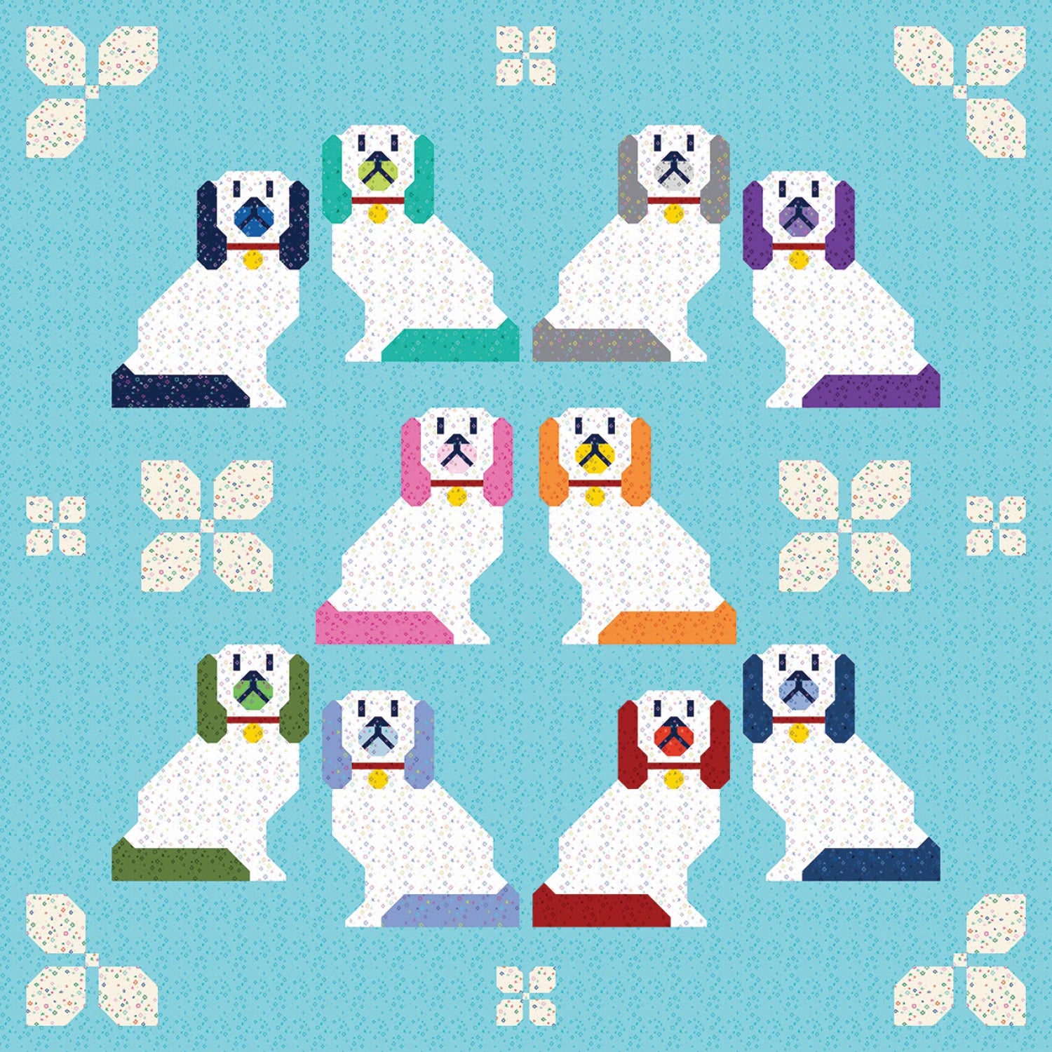 Mantel Dogs Quilt Pattern - Art East Quilting Co.