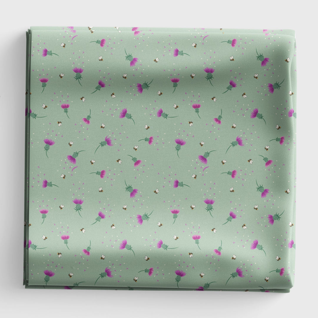 A Celtic Summer - Bee Thistle - Sage Green - A988C