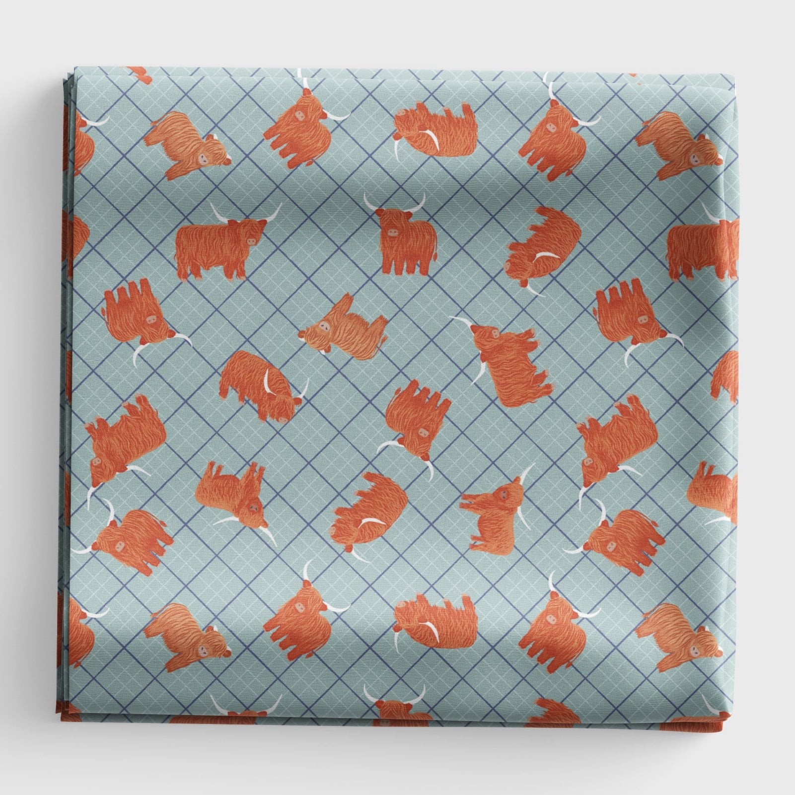 A Celtic Summer - Highlands Check - Blue - A992B