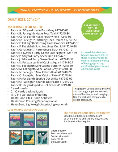 A Place To Call Home Pattern - Quilty Zest