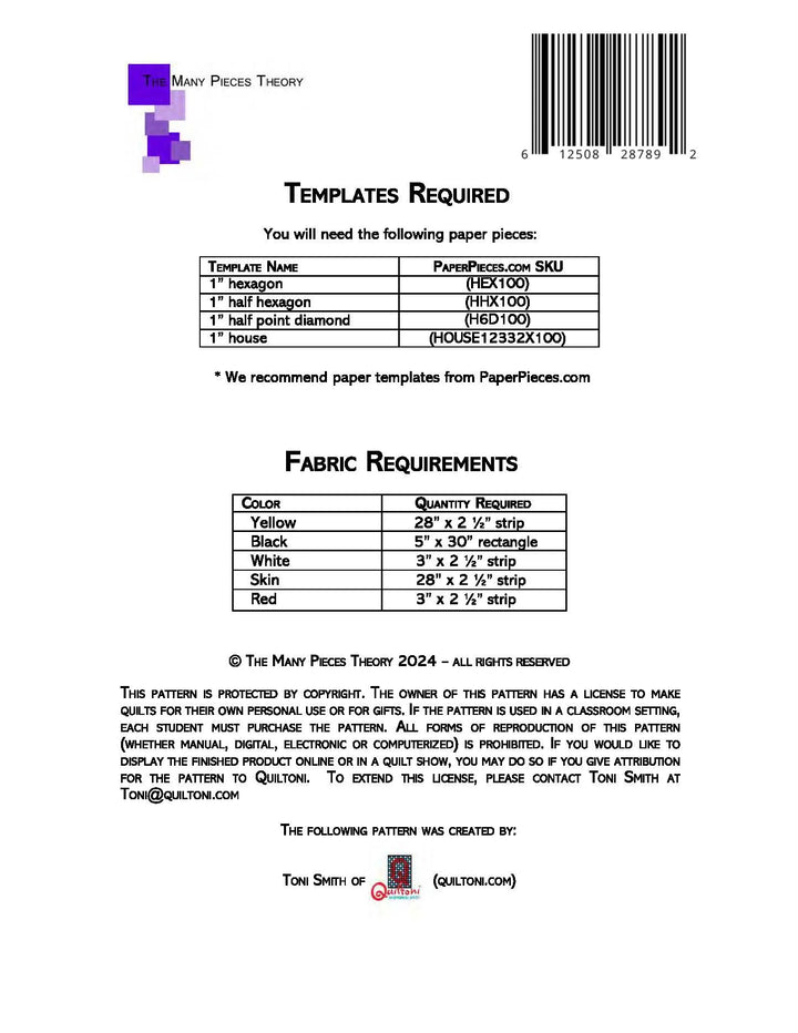 English Paper Piecing: Angry Anti-Hero - Quiltoni