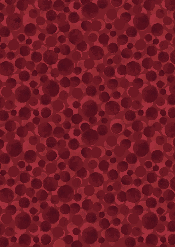 Bumbleberries - Dark Red - BB026 - Lewis & Irene