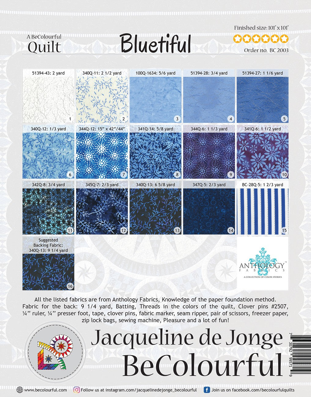 Bluetiful Quilt Pattern