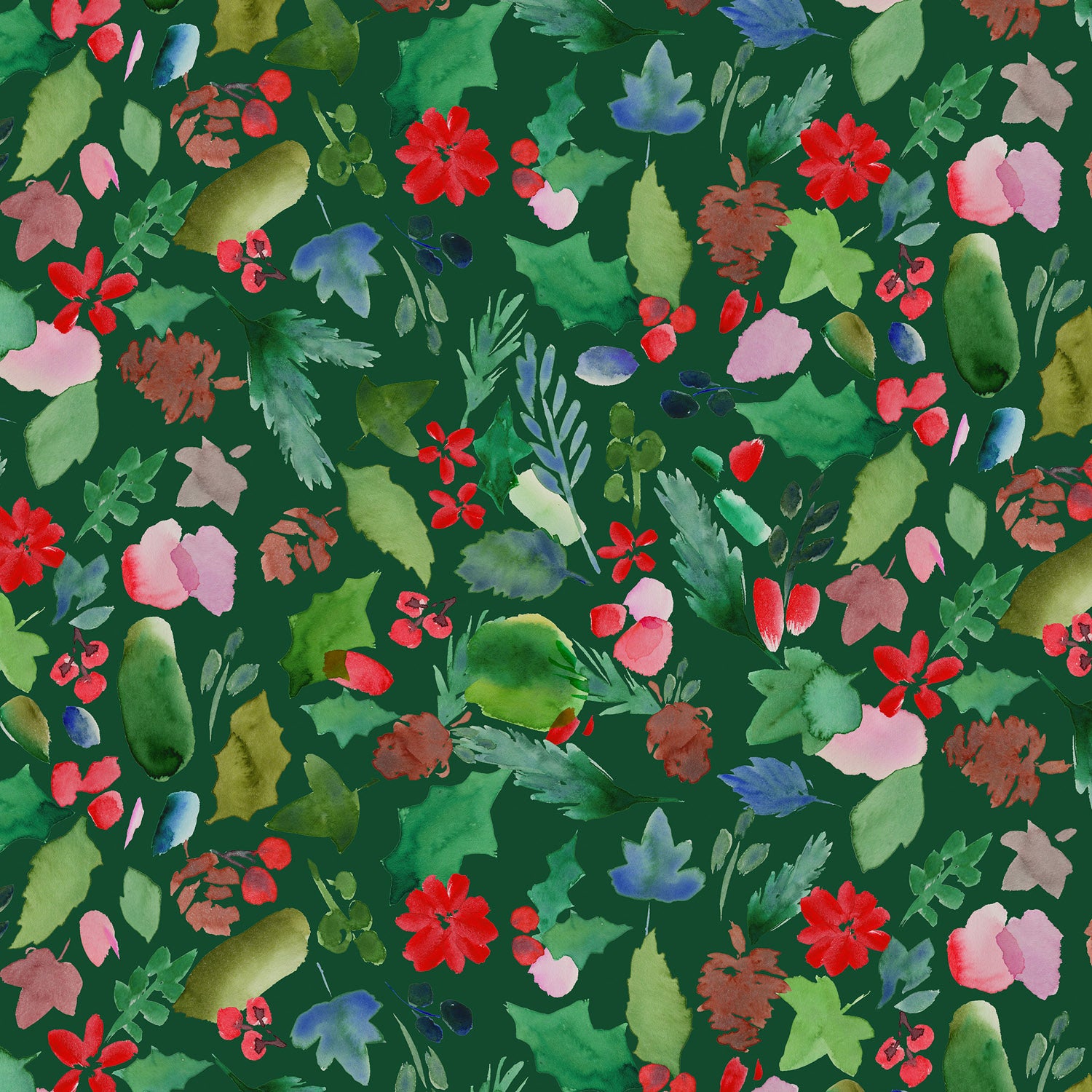 Merry Happy Christmas - Festive Foliage - Forest - BG092