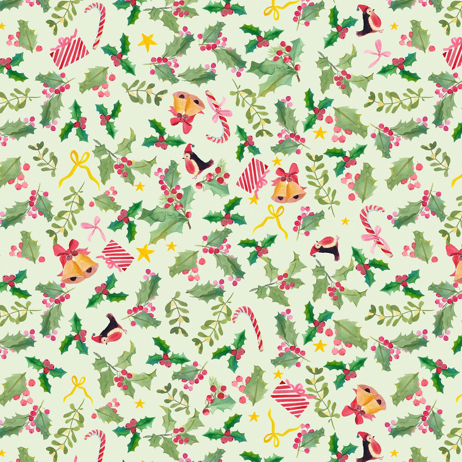 Merry Happy Christmas - Holly Jolly - Pistachio - BG103