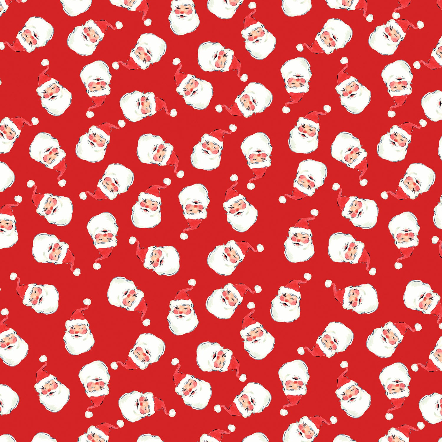Merry Happy Christmas - Jolly Santa - Festive Red - BG104