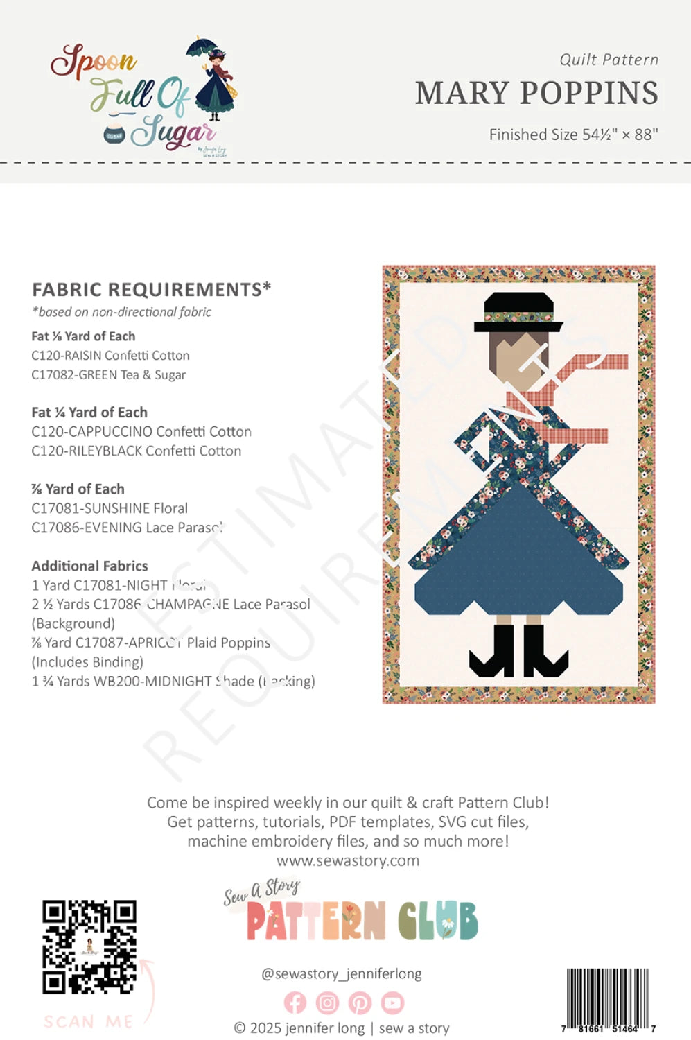 Mary Poppins Quilt Pattern - Sew A Story