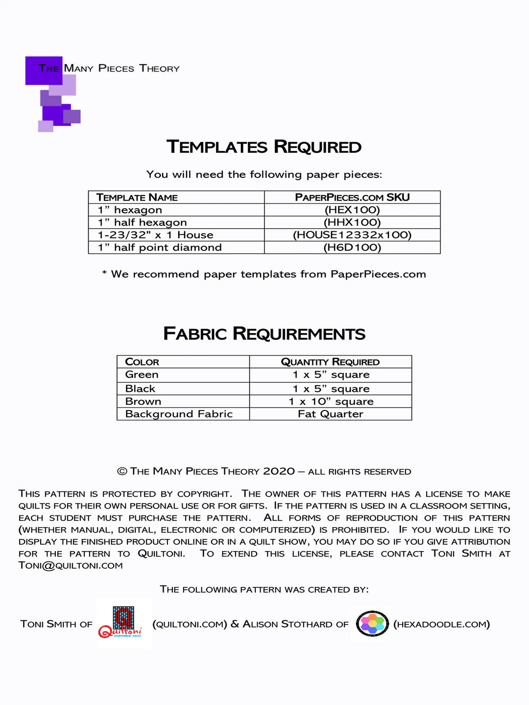 English Paper Piecing: Baby Treant - Quiltoni