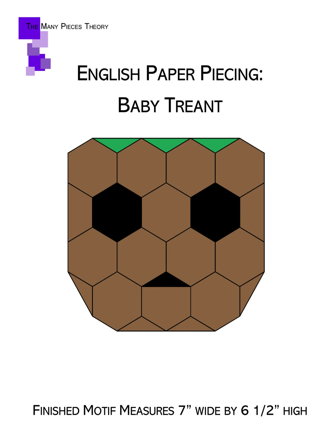 English Paper Piecing: Baby Treant - Quiltoni