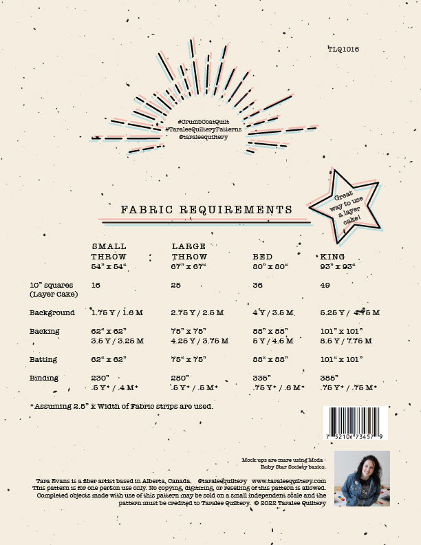 Crumb Coat Pattern - Taralee Quiltery