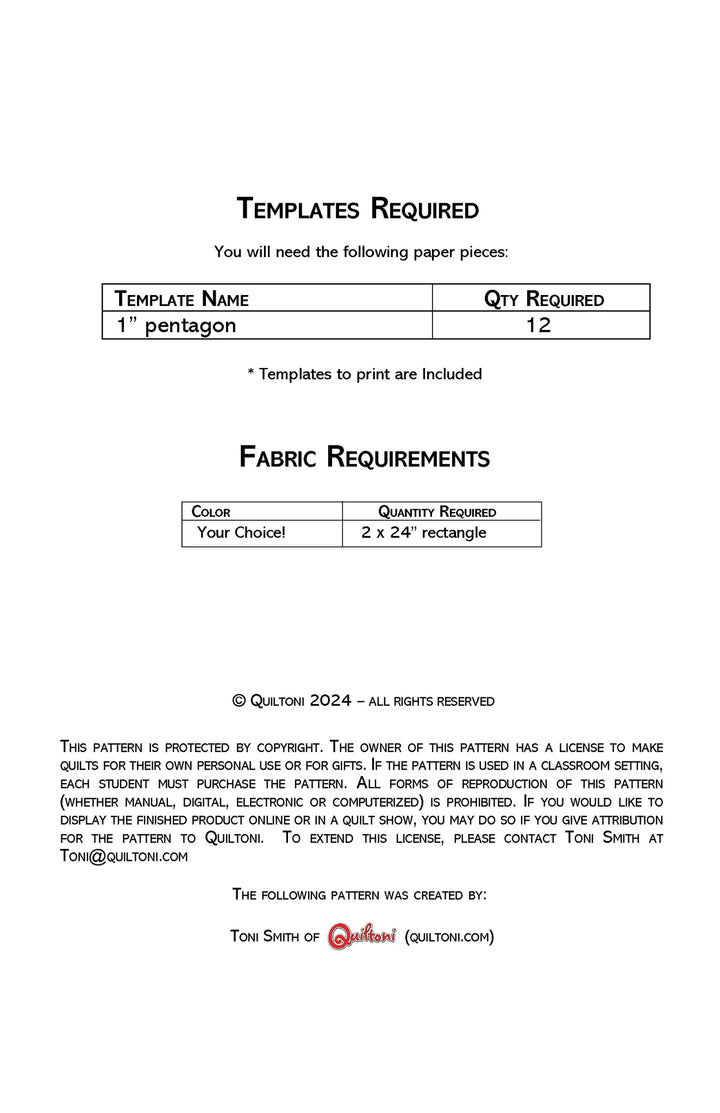 English Paper Piecing: Dimensional D12 - Quiltoni