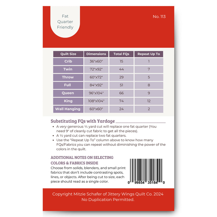 Tambo Star Quilt Pattern - Jittery Wings