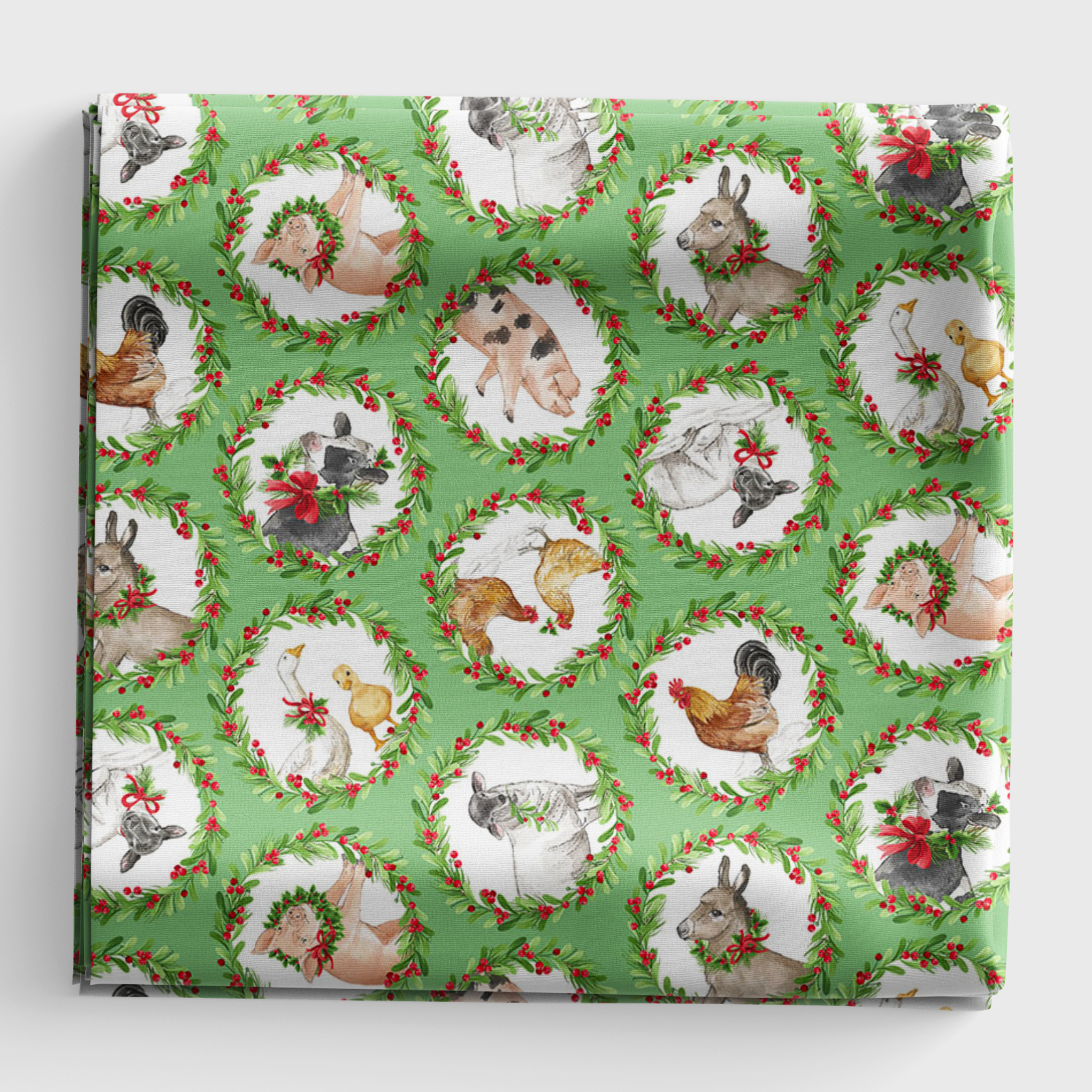 Barnyard Christmas - Animal Wreathes - Green - 28803-74