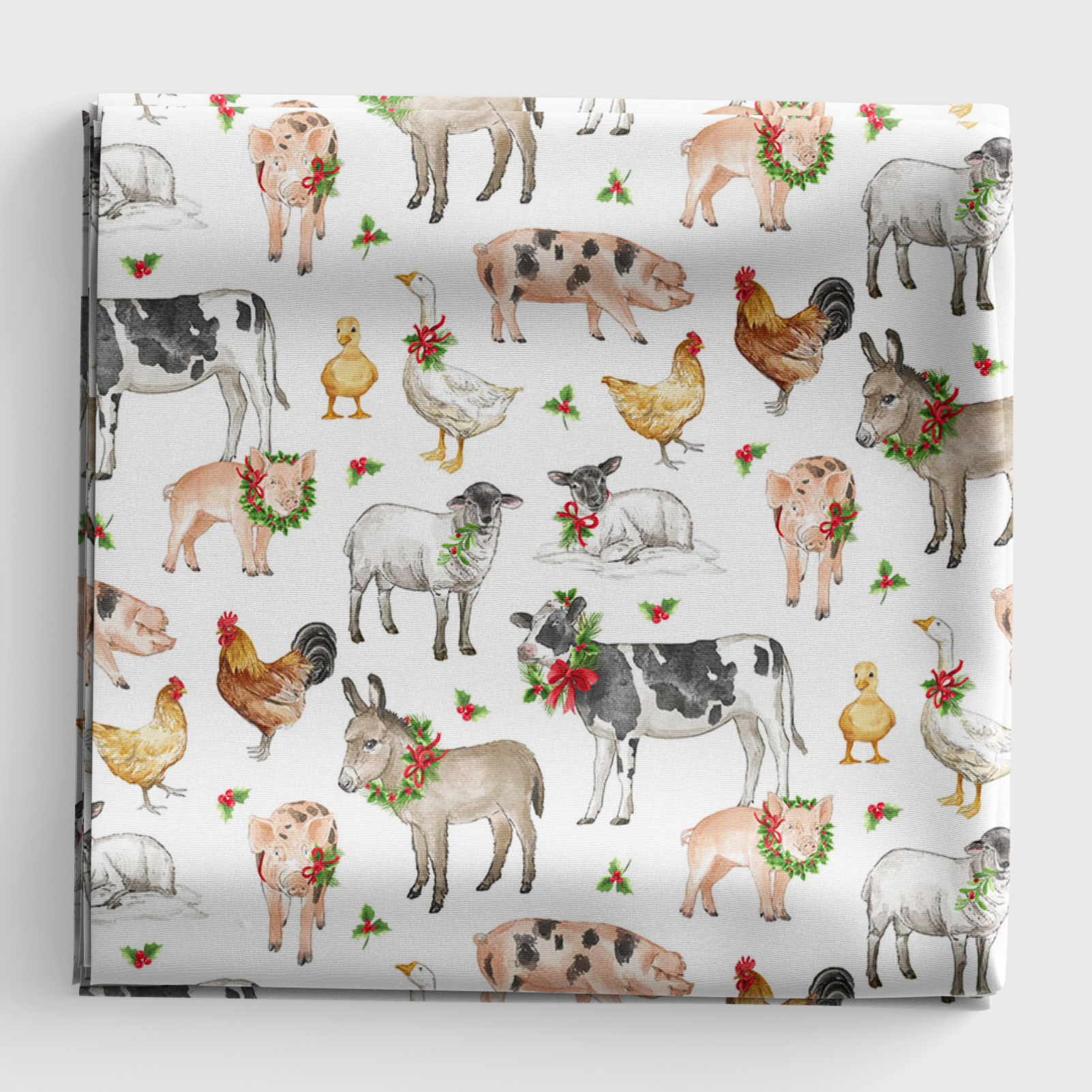 Barnyard Christmas - Animals - White - 28802-10