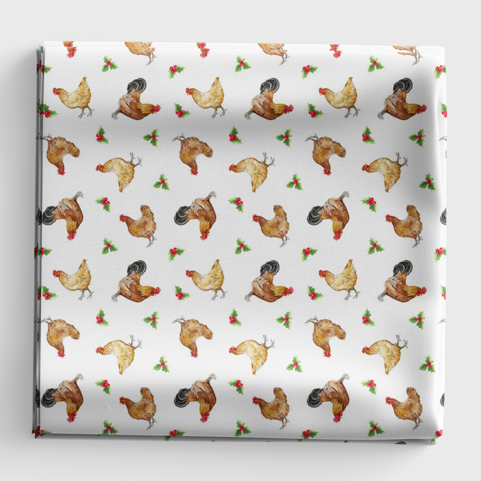 Barnyard Christmas - Chicken Toss - White - 28804-10