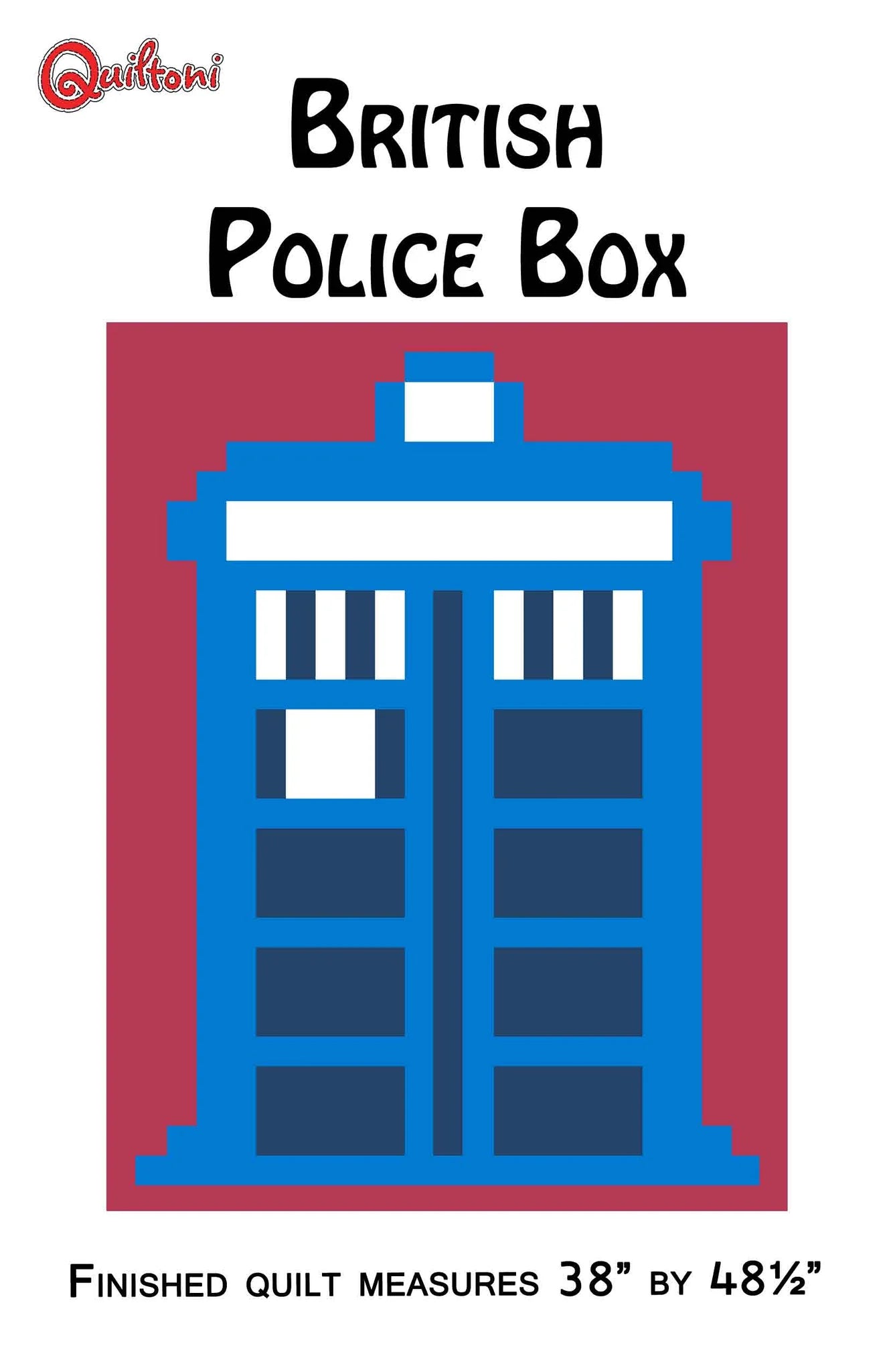 British Police Box Lap Quilt Pattern - Quiltoni