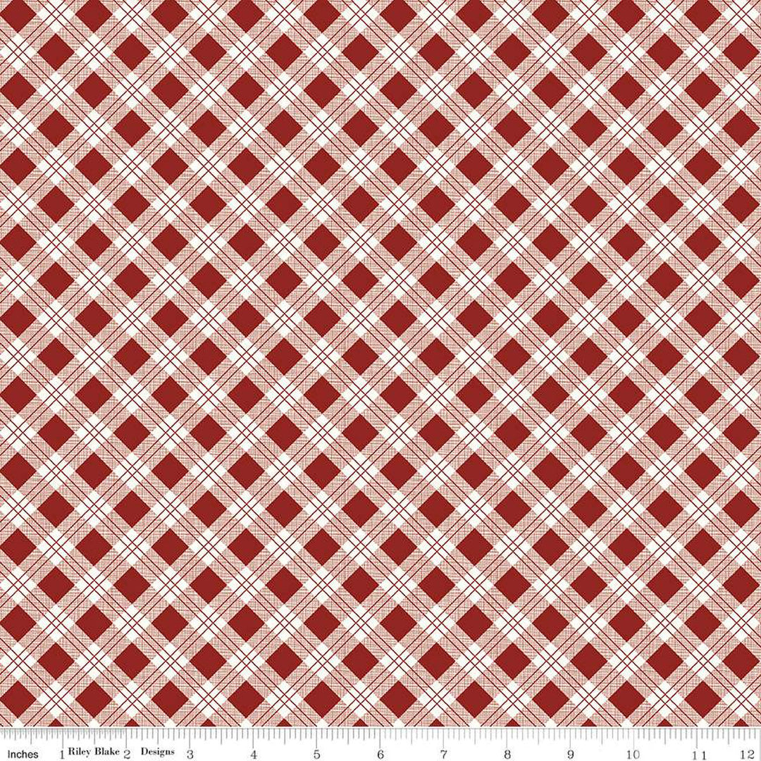 Lori Holt - Bee Plaids - Scarecrow - C12022-Barnred