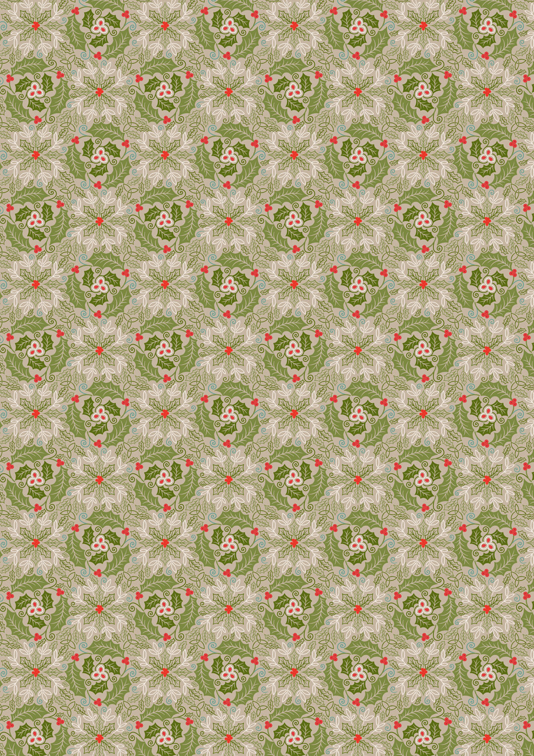 Celtic Christmas - Festive Celtic Leaves - Green - C133B