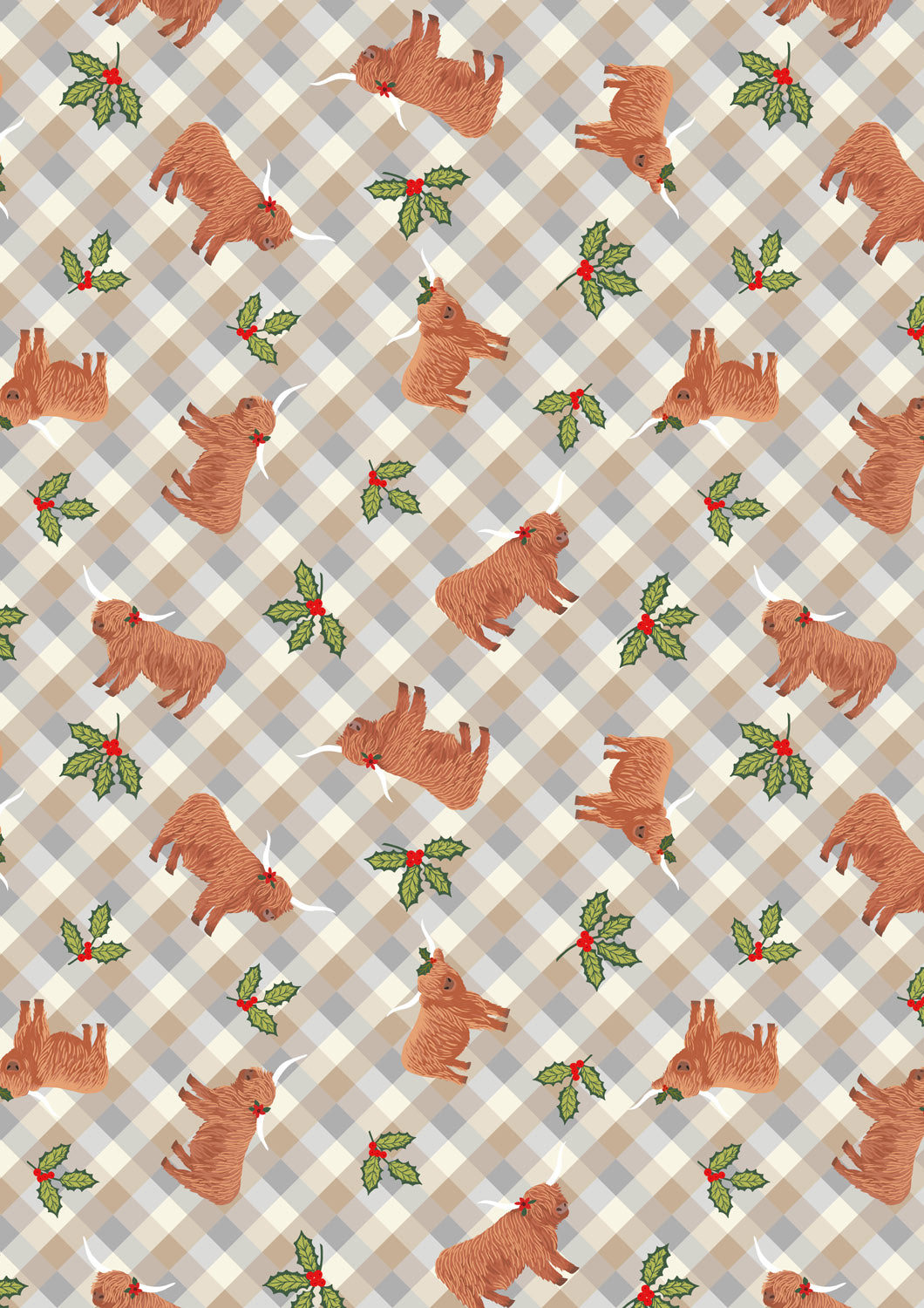 Celtic Christmas - Highlands and Holly - Winter Morning Gingham - C135A