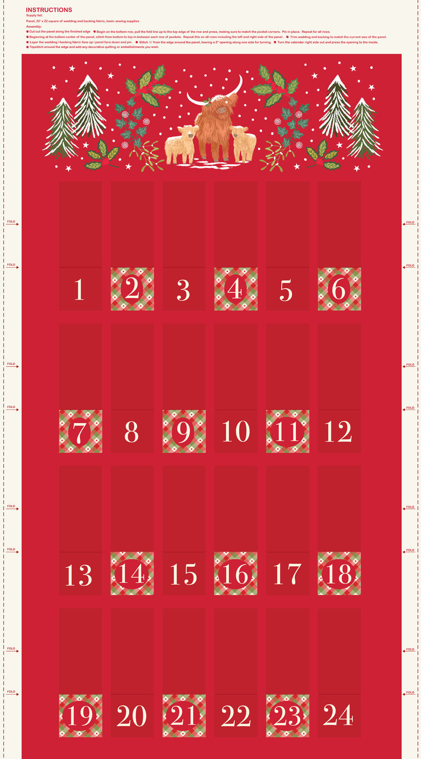 Celtic Christmas - 1/2 Yard Advent Calendar - C138