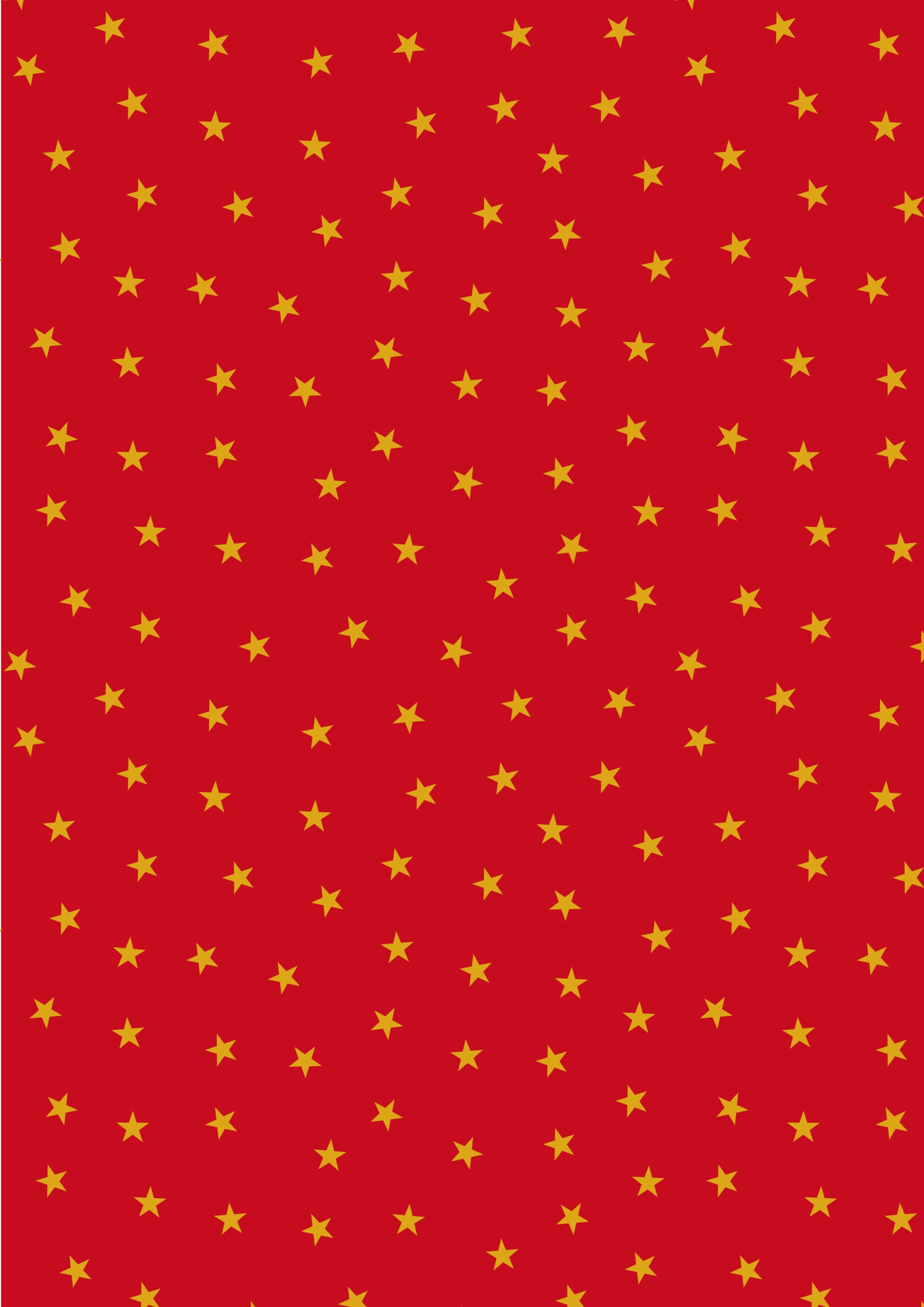 Christmas in Bluebell Wood - Gold Stars - Red - C143B