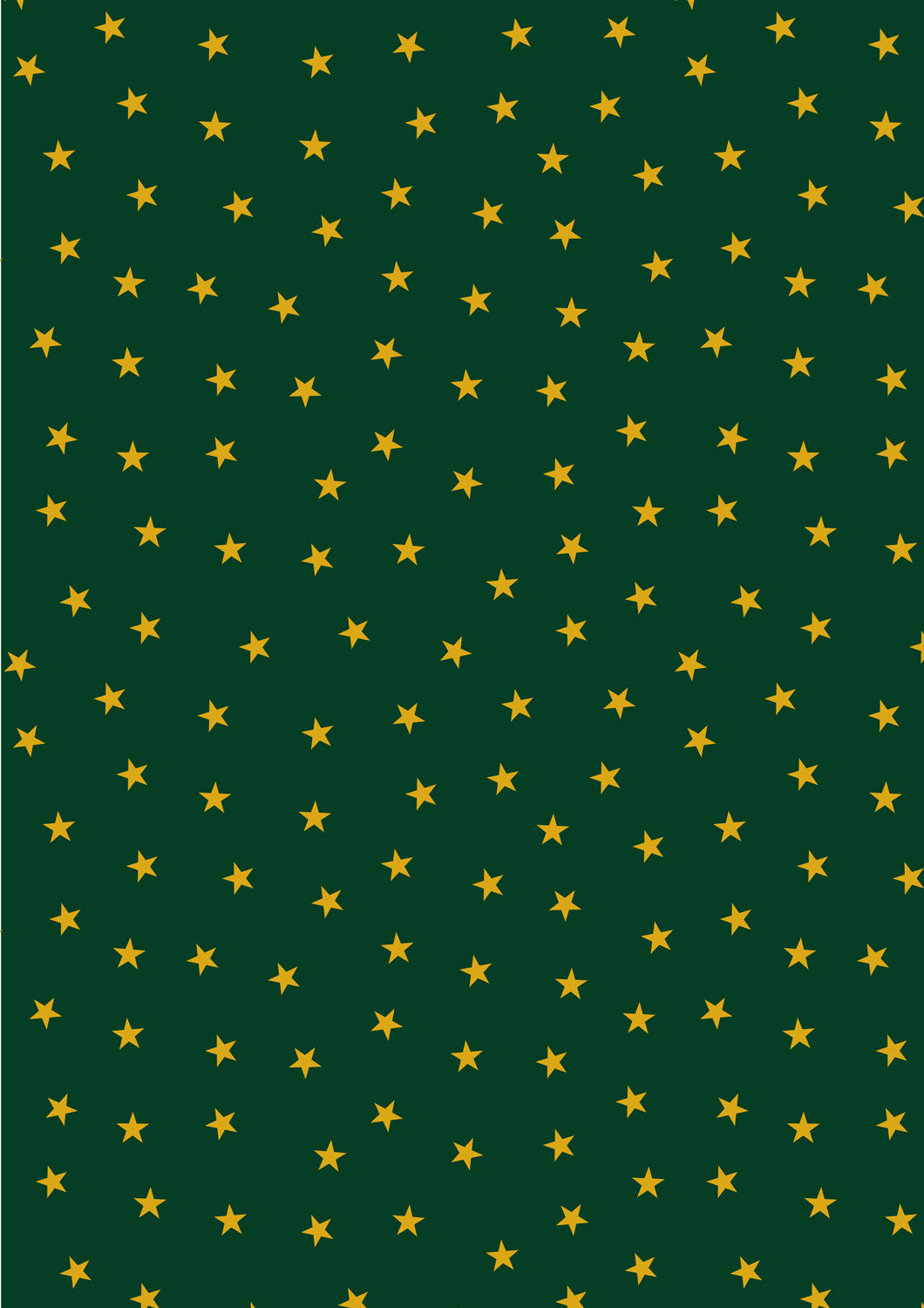 Christmas in Bluebell Wood - Gold Stars - Green - C143C
