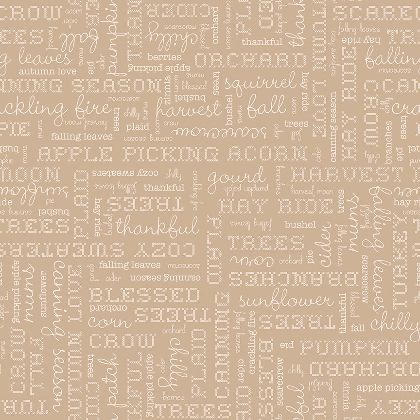 Autumn Words TeaDye - C14667-TeaDye