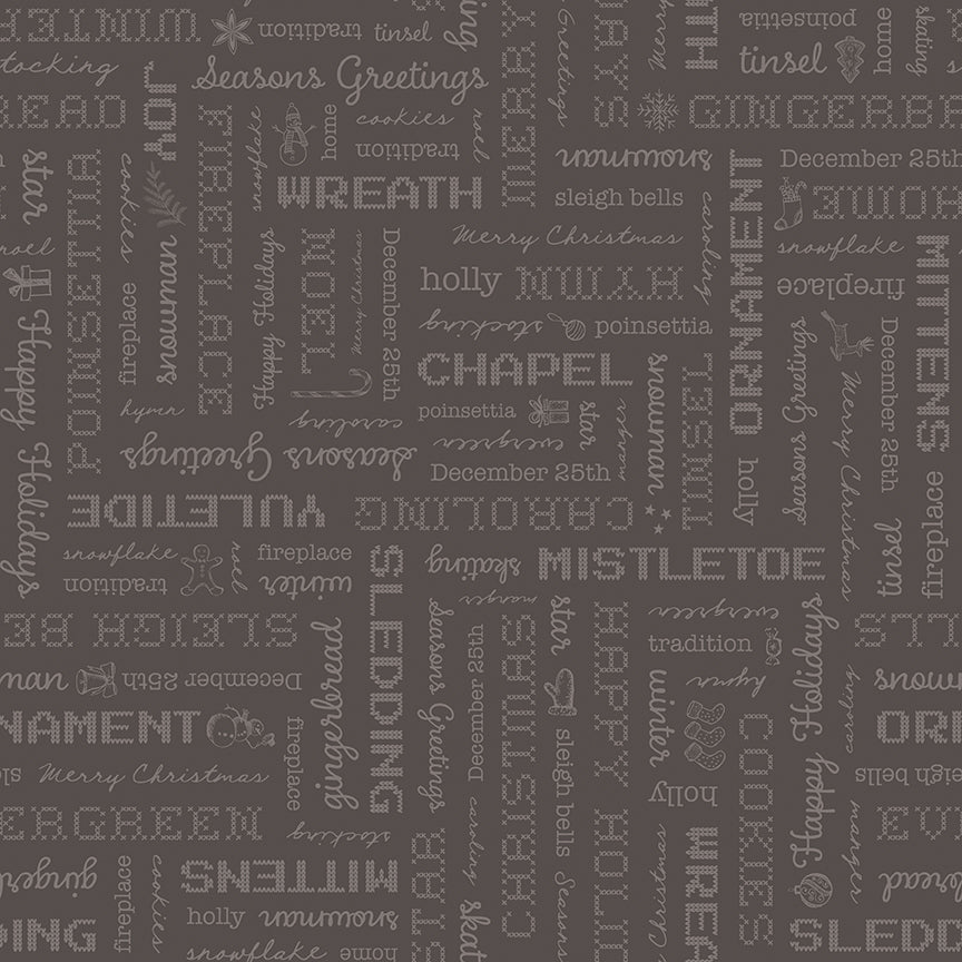 Hometown Holiday - Words - Dark Milk Can - C14902-DKMILK