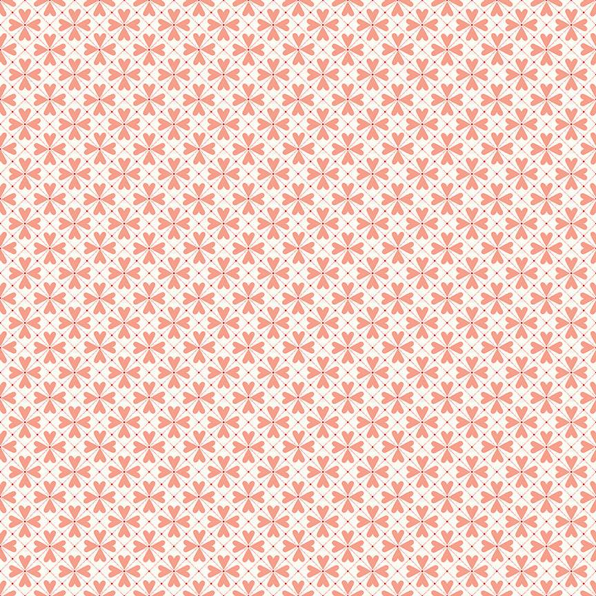 You & Me - Hearts Grid - Cream - C15405-Cream